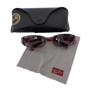Ray Ban Kids Sunglasses Red Made in Italy RB3261 004/8G 58/17 Gray Gradient Flaw